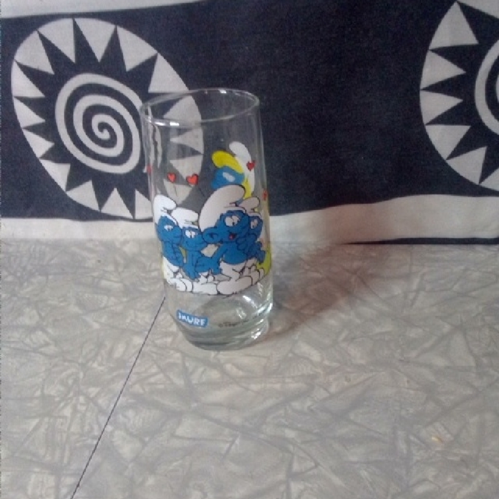 Smurfs Themed Glass Tumbler